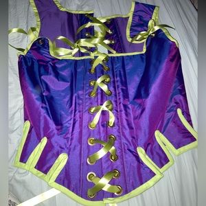 Renn Faire Corset Bodice Plus Size Bustier Marie Antoinette Steampunk Pirate Top